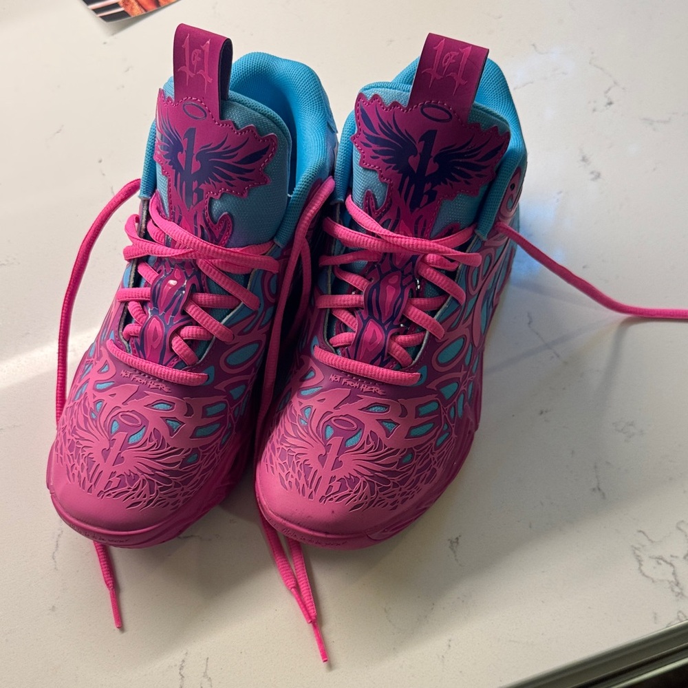 Vibrant Pink and Blue Kids' Sneakers